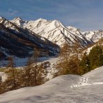 Il lago di Pontechianale dal sentiero
